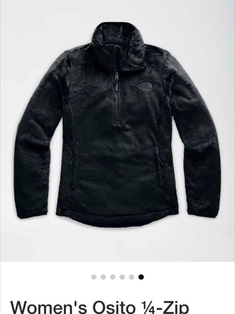 The North Face Black Plush Quarter-Zip Fleece Pullover Osito ¼-zip Pullover